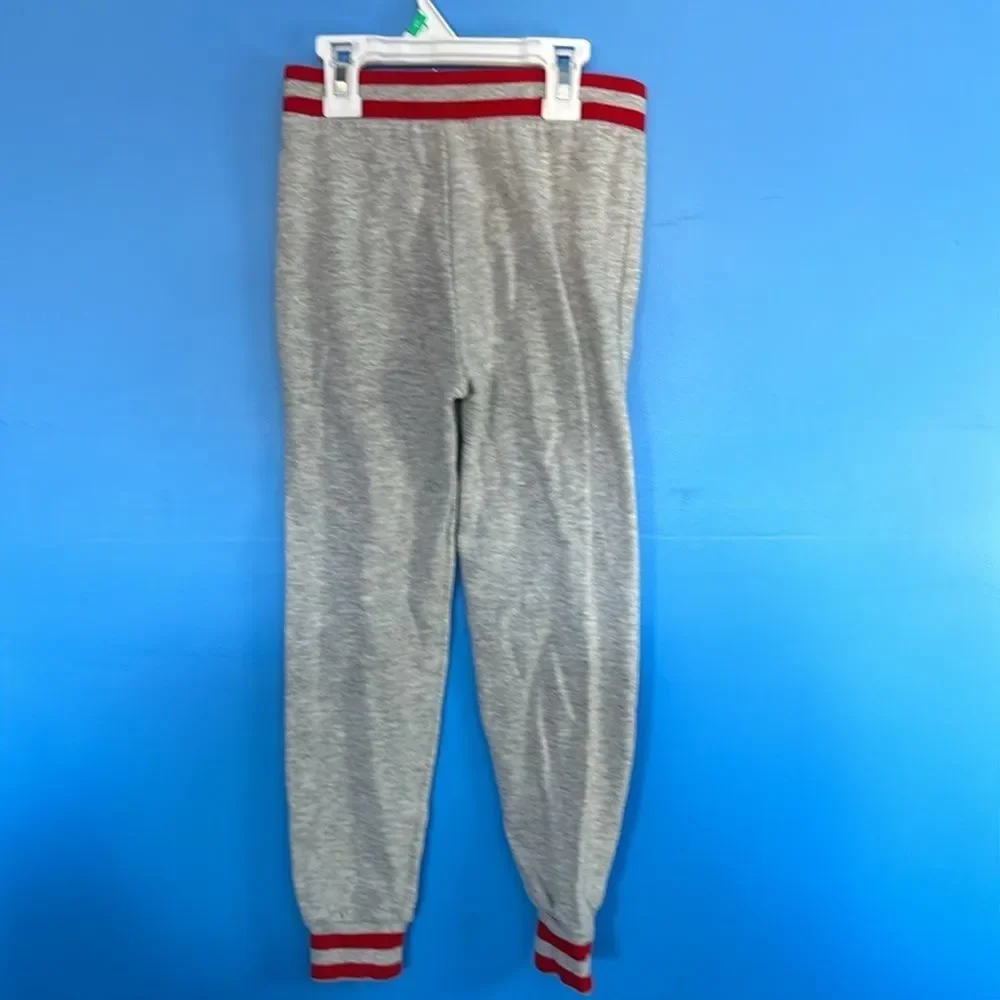 Disney Mickey Mouse Gray Red Sweatpants Size 5/6 Kids Elastic Waist Joggers Pant